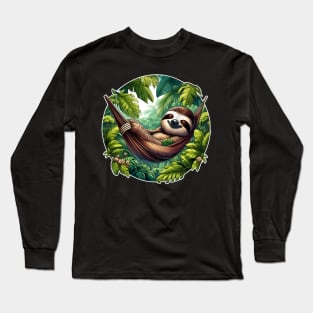 sleepy sloth Long Sleeve T-Shirt